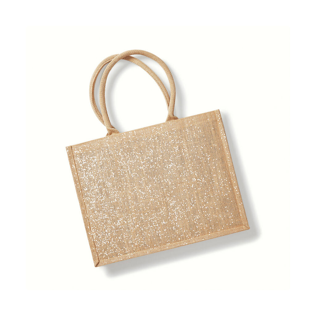 Bolsa yute Shimmer Natural/Gold