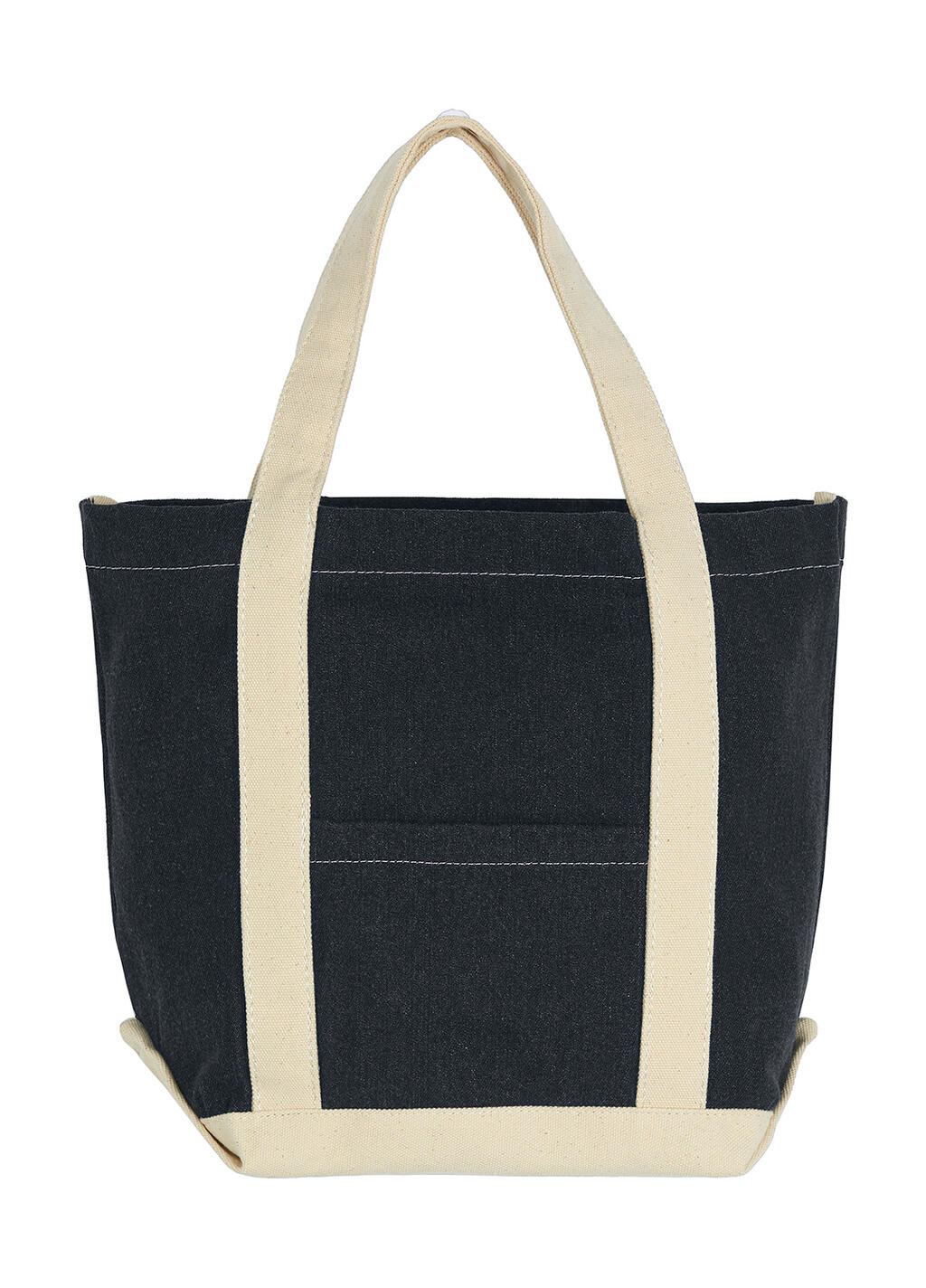 Bolsa de tela Denim Black Stonewash/Natural