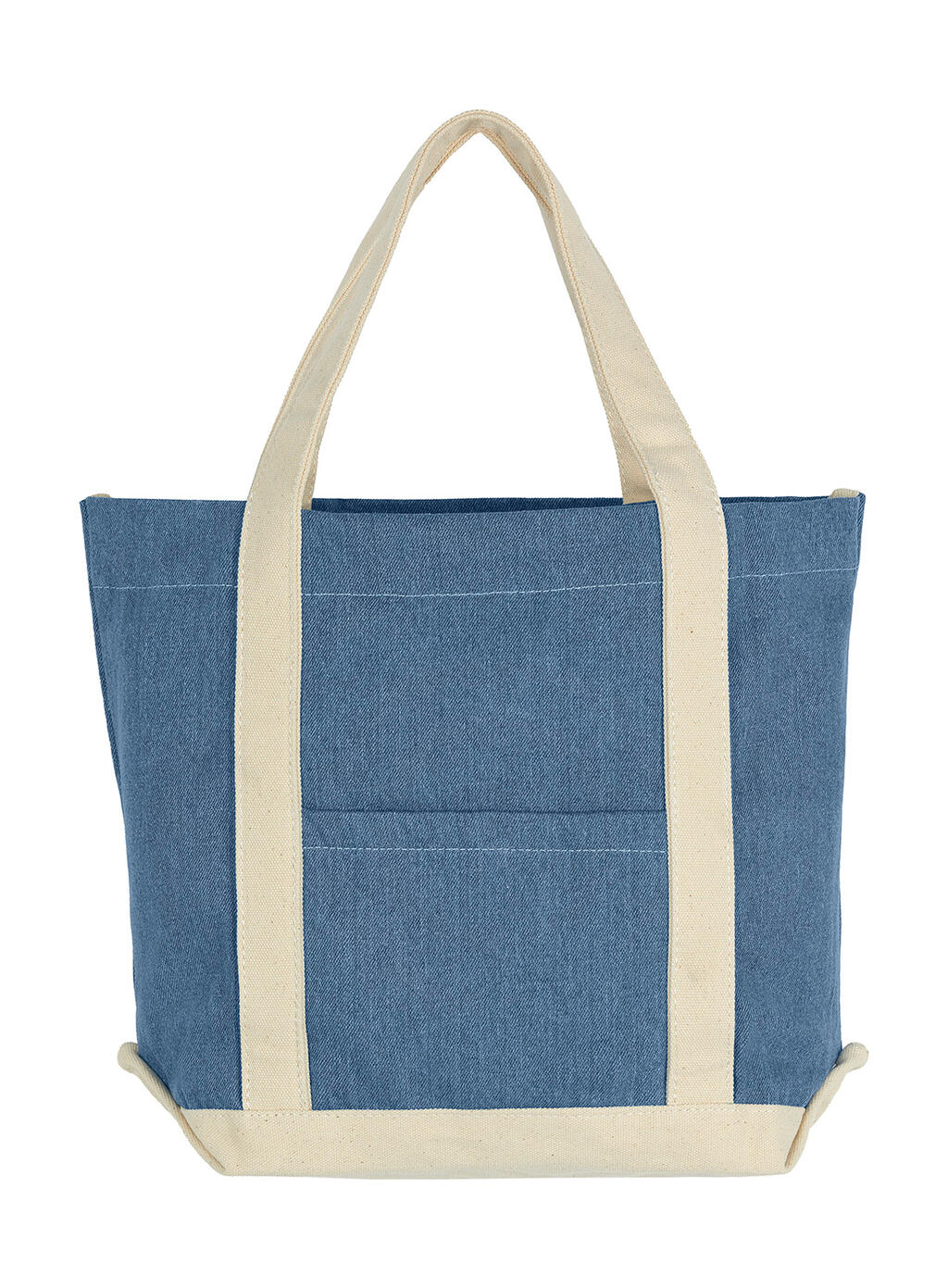 Bolsa de tela Denim Dark Blue Stonewash/Natural