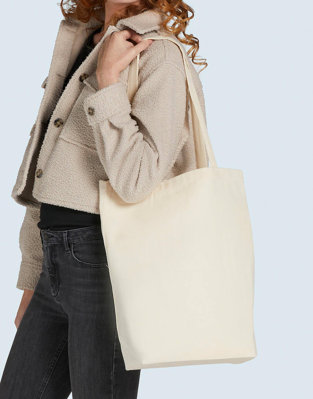 Bolsa algodón de lona asa larga Baby