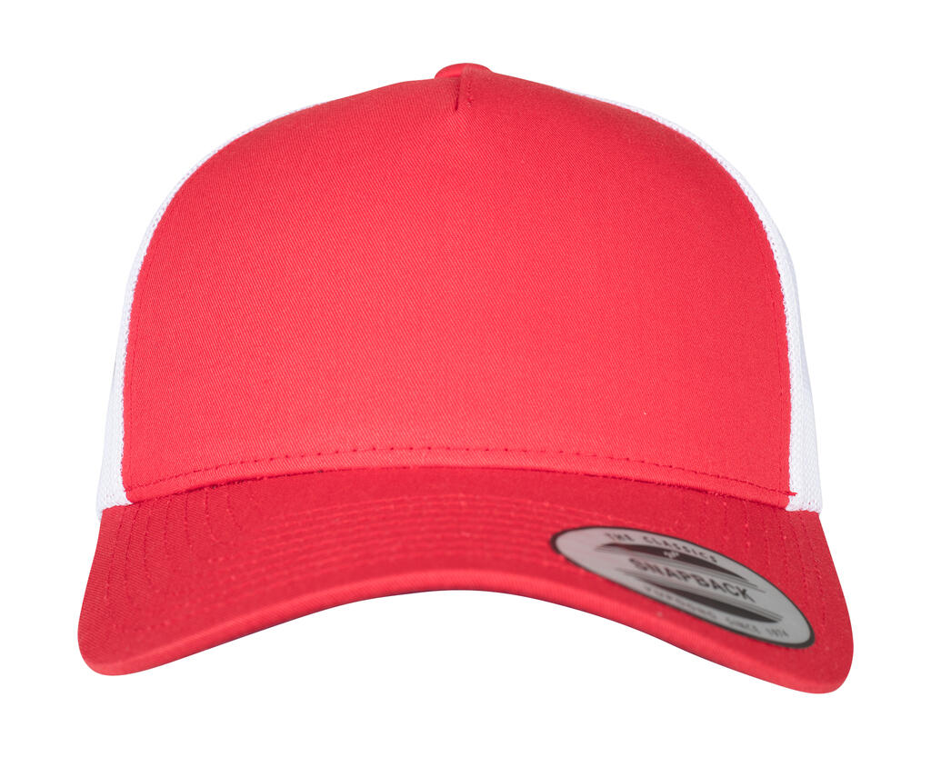 Gorra Retro Trucker de 5 paneles en 2 colores Red/White