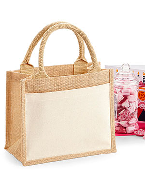 Westford Mill Bolsa pequeña de yute y algodón