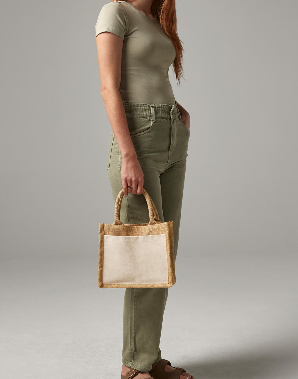  Westford Mill Bolsa pequeña de yute y algodón otro