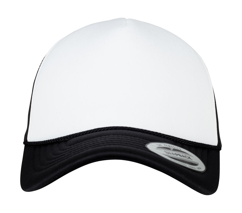 Gorra Trucker de espuma con visera curvada Black/White/Black