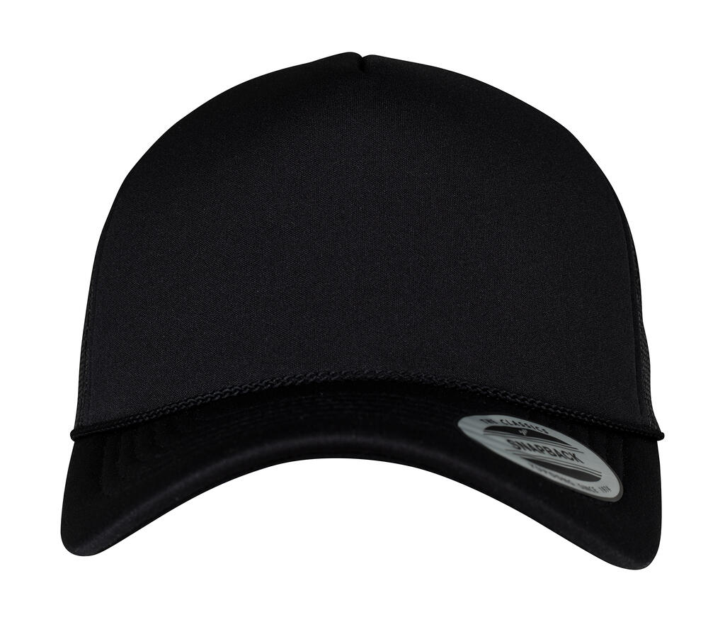 Gorra Trucker de espuma con visera curvada Black/Black/Black