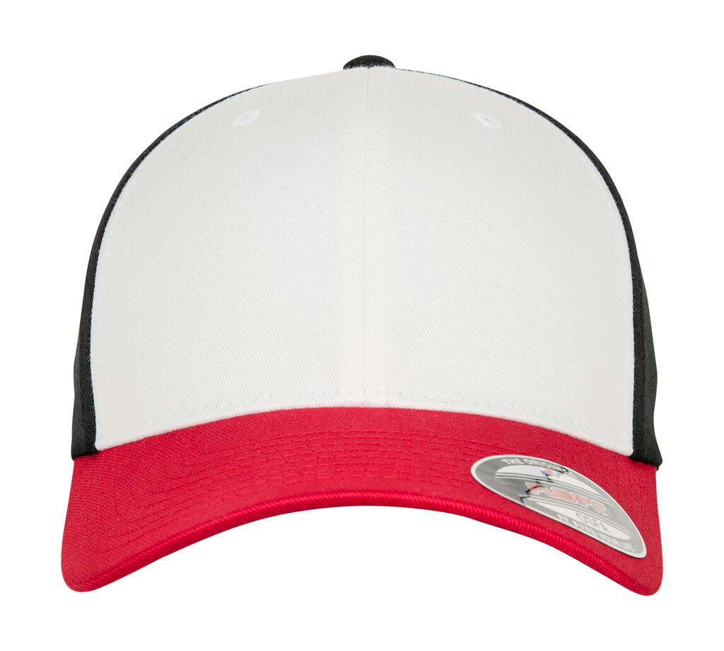 Gorra Flexfit de 3 colores Red/White/Black