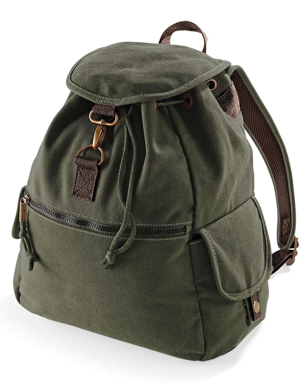 Mochila lona Vintage  Vintage Military Green