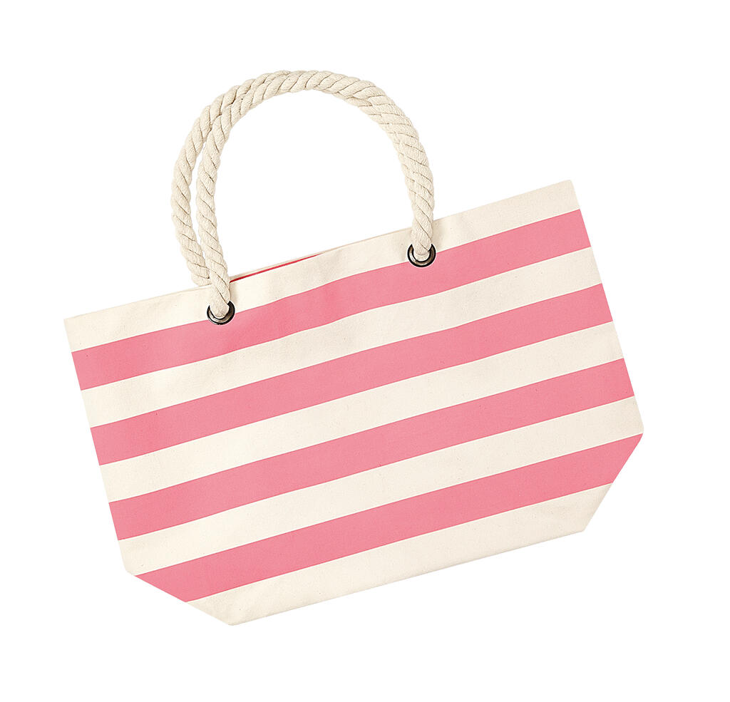 Bolsa de playa Nautical Natural/Pink