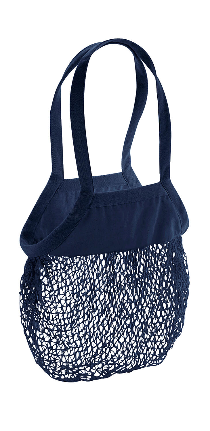 Bolsa shopper algodón orgánico de red Navy