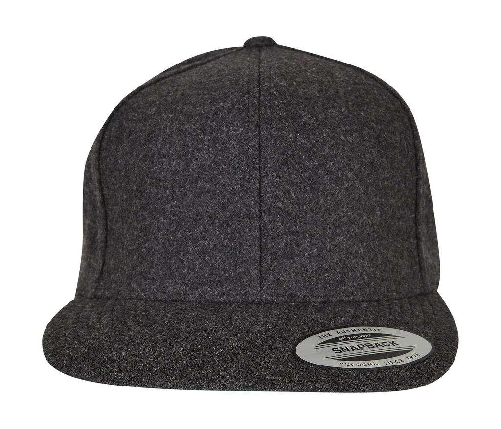 Snapback de lana Melton Dark Grey