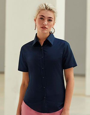 Fruit of the Loom Camisa mujer manga corta. Oxford de mujer manga corta