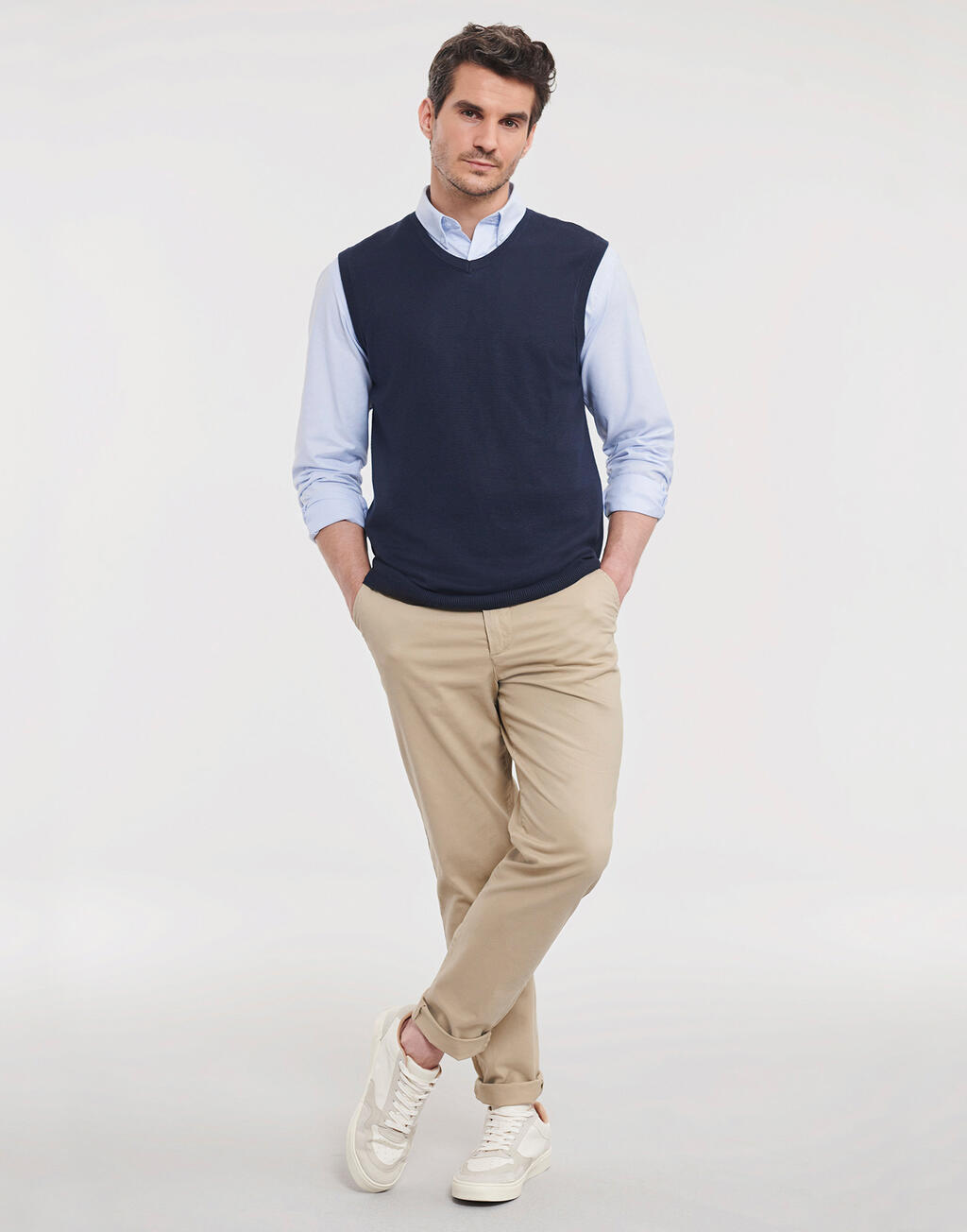  Russell Europe Chaleco de punto cuello V hombreotro