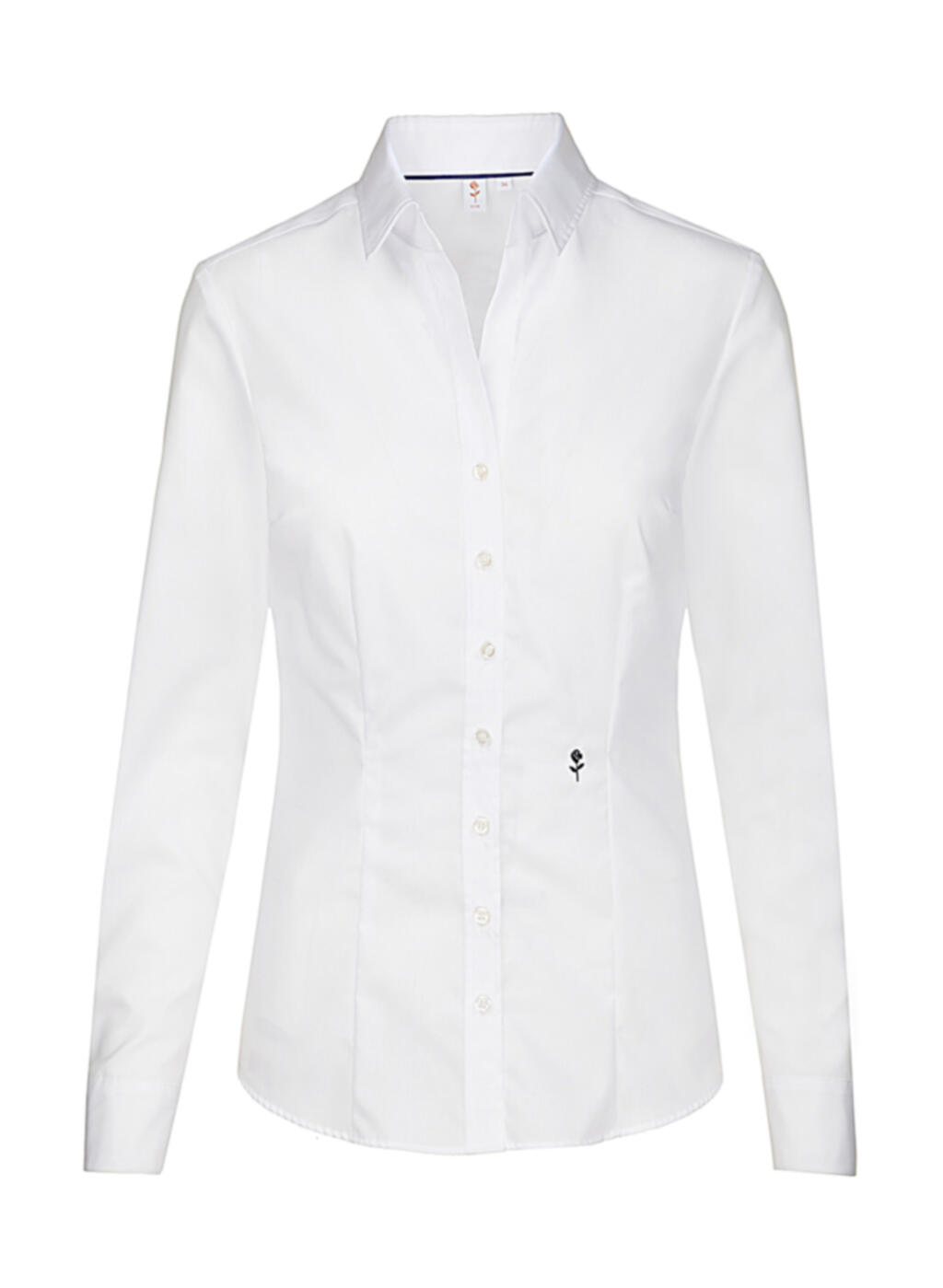 Camisa Kent ajustada manga larga mujer White