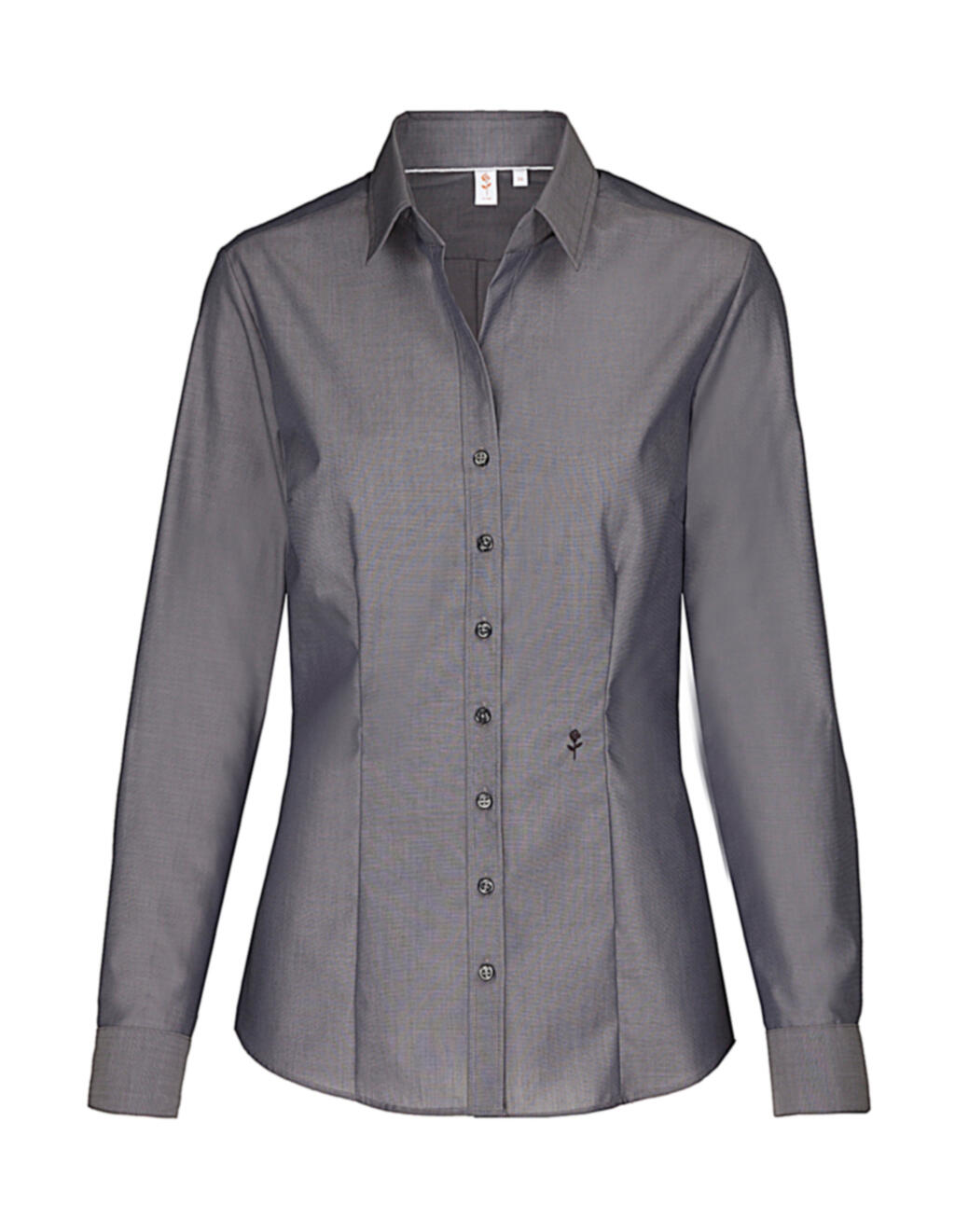 Camisa Kent ajustada manga larga mujer Anthracite