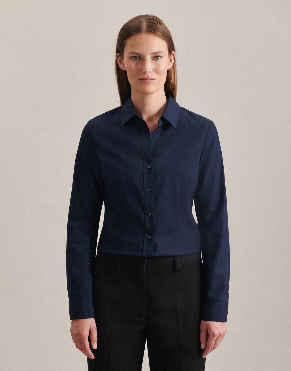  Seidensticker Camisa Kent ajustada manga larga mujerotro