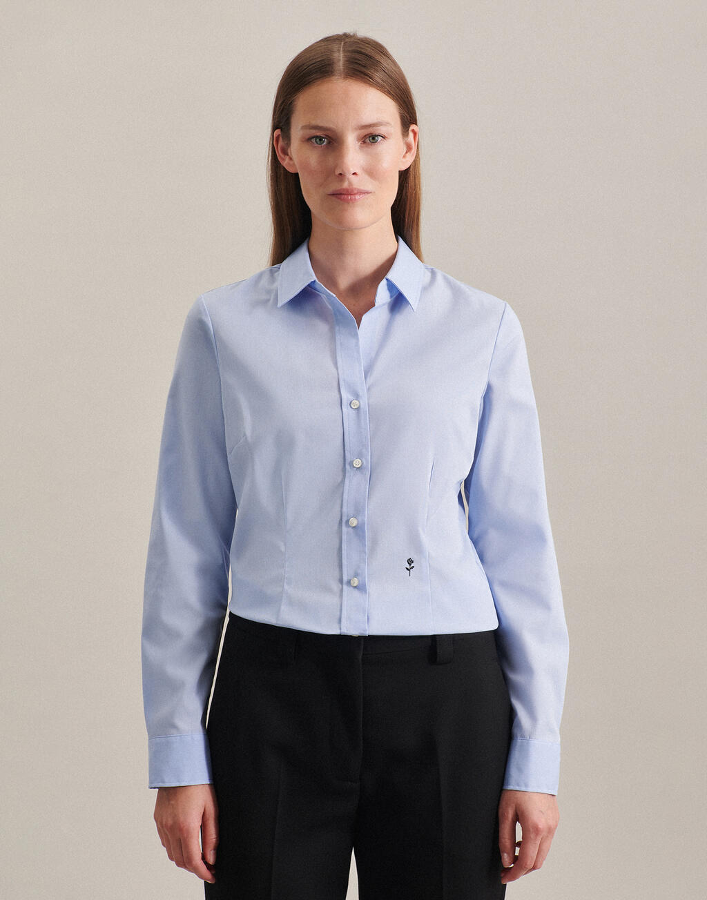  Seidensticker Camisa Kent ajustada manga larga mujerotro