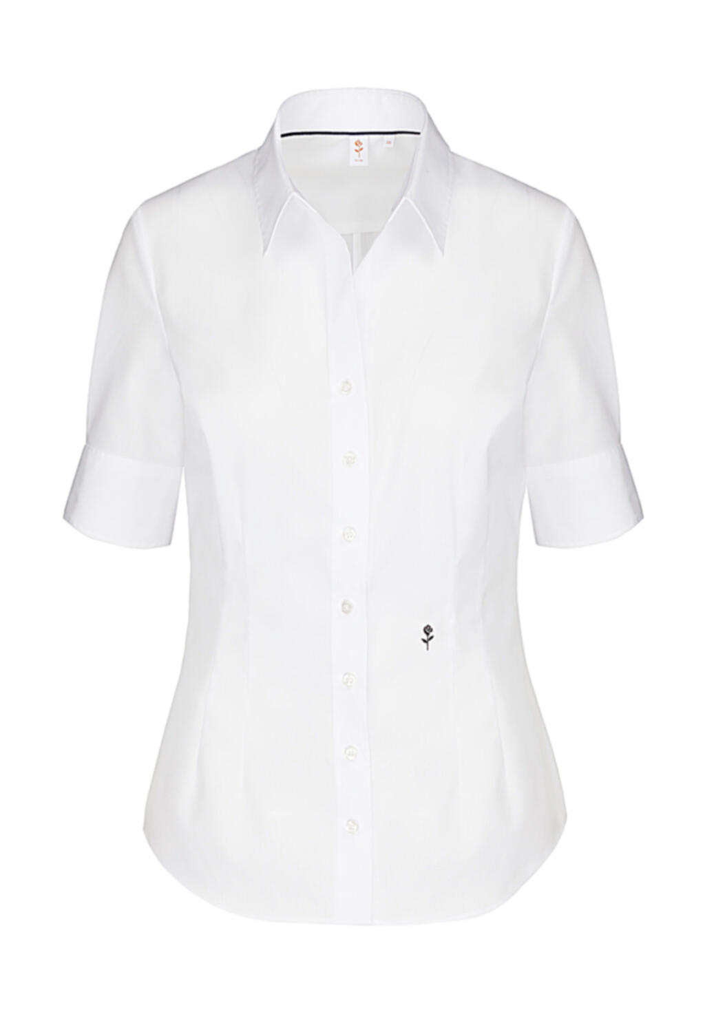 Camisa Slim Fit manga corta mujer Kent White