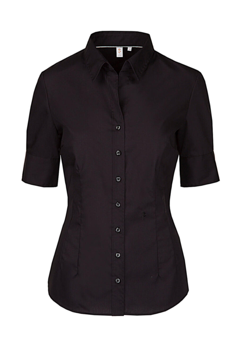 Camisa Slim Fit manga corta mujer Kent Black