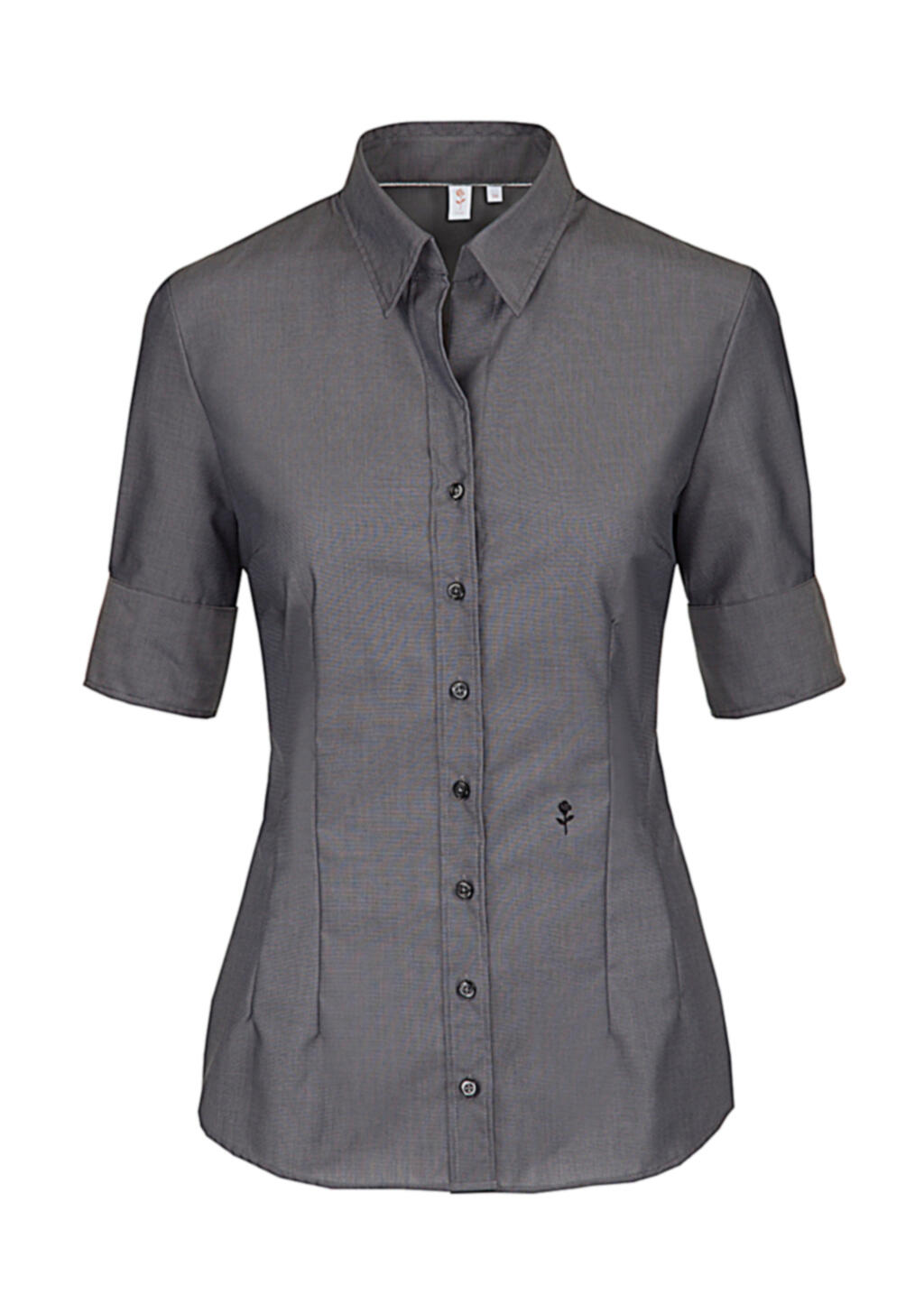 Camisa Slim Fit manga corta mujer Kent Anthracite