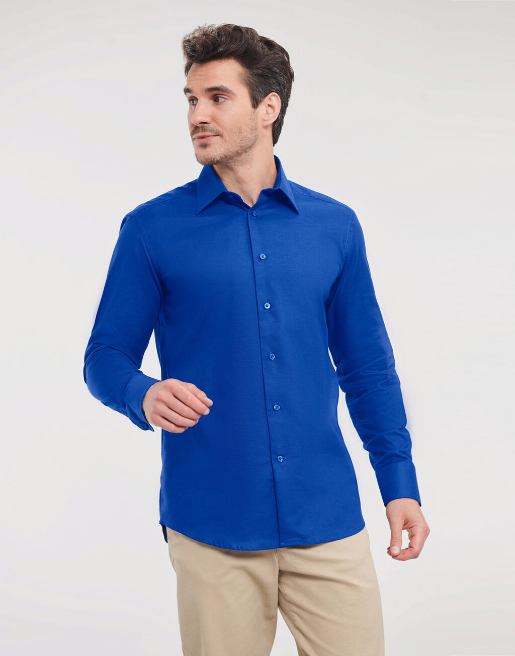 Russell Europe Camisa Oxford de manga larga hombre
