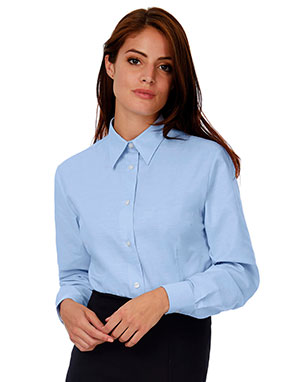 B & C Camisa Oxford manga larga mujer