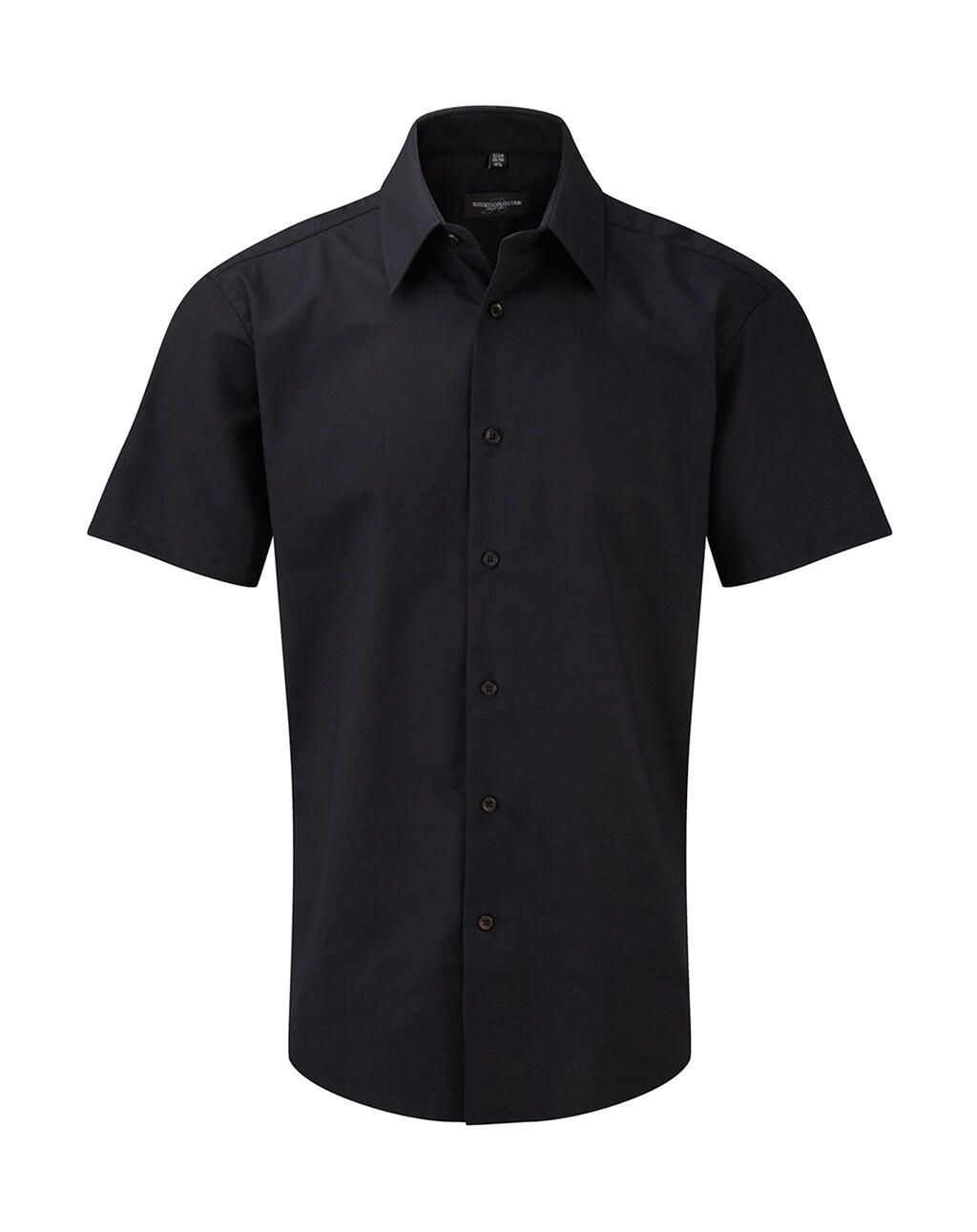 Camisa Oxford manga corta hombre Black