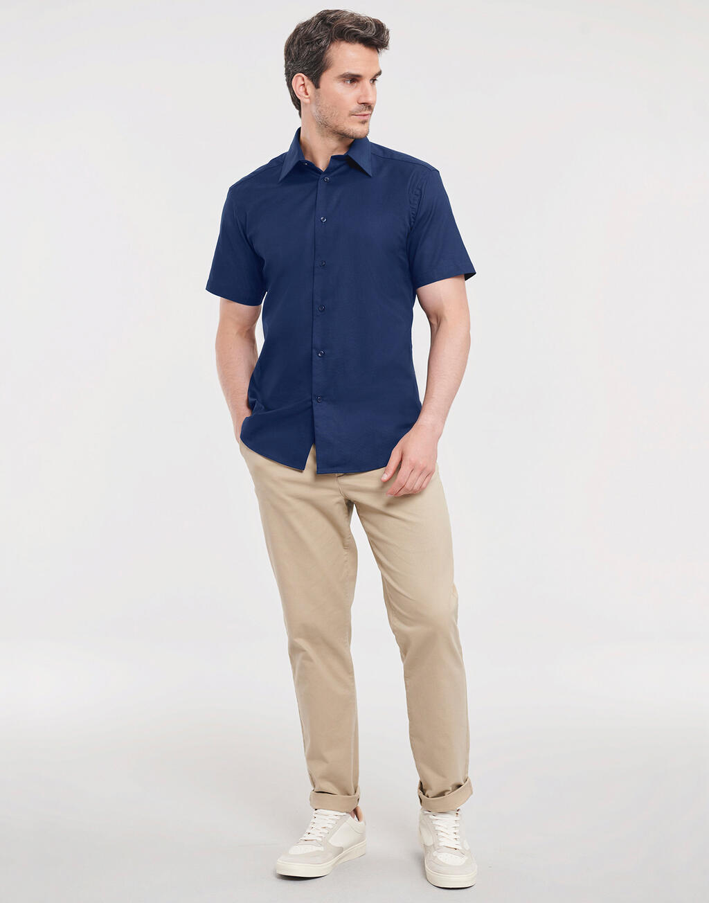  Russell Europe Camisa Oxford manga corta hombreotro