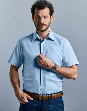 Russell Europe Camisa Oxford manga corta hombre