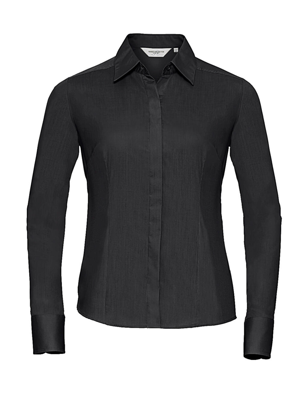 Camisa Popelina manga larga mujer Black