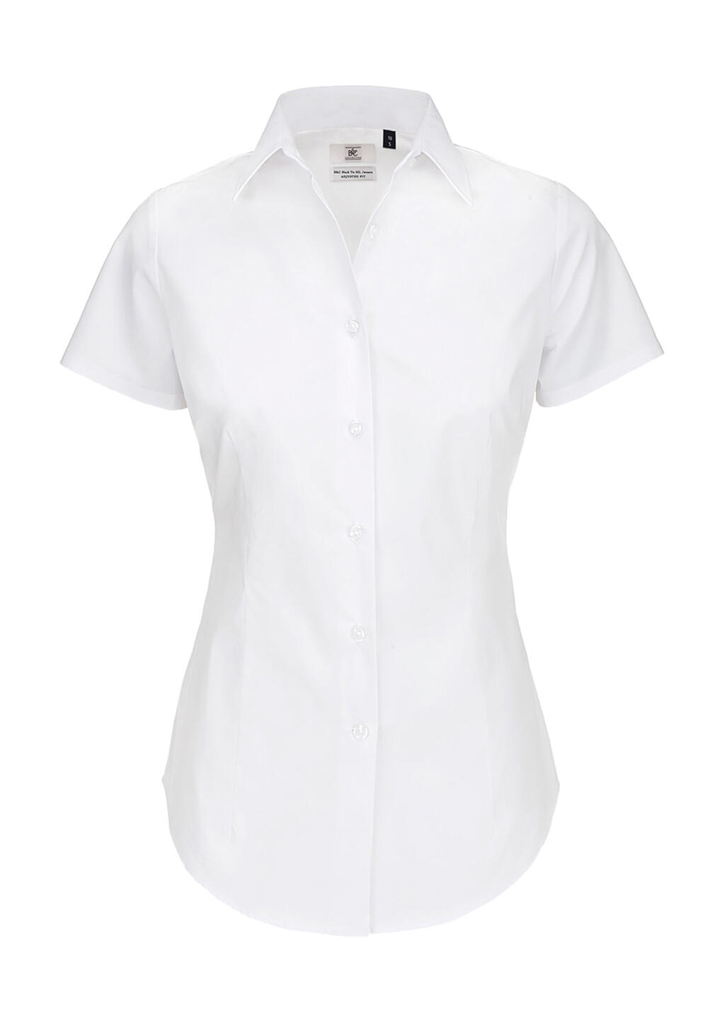 Camisa Popelina Elastán Black Tie M.C. Mujer White