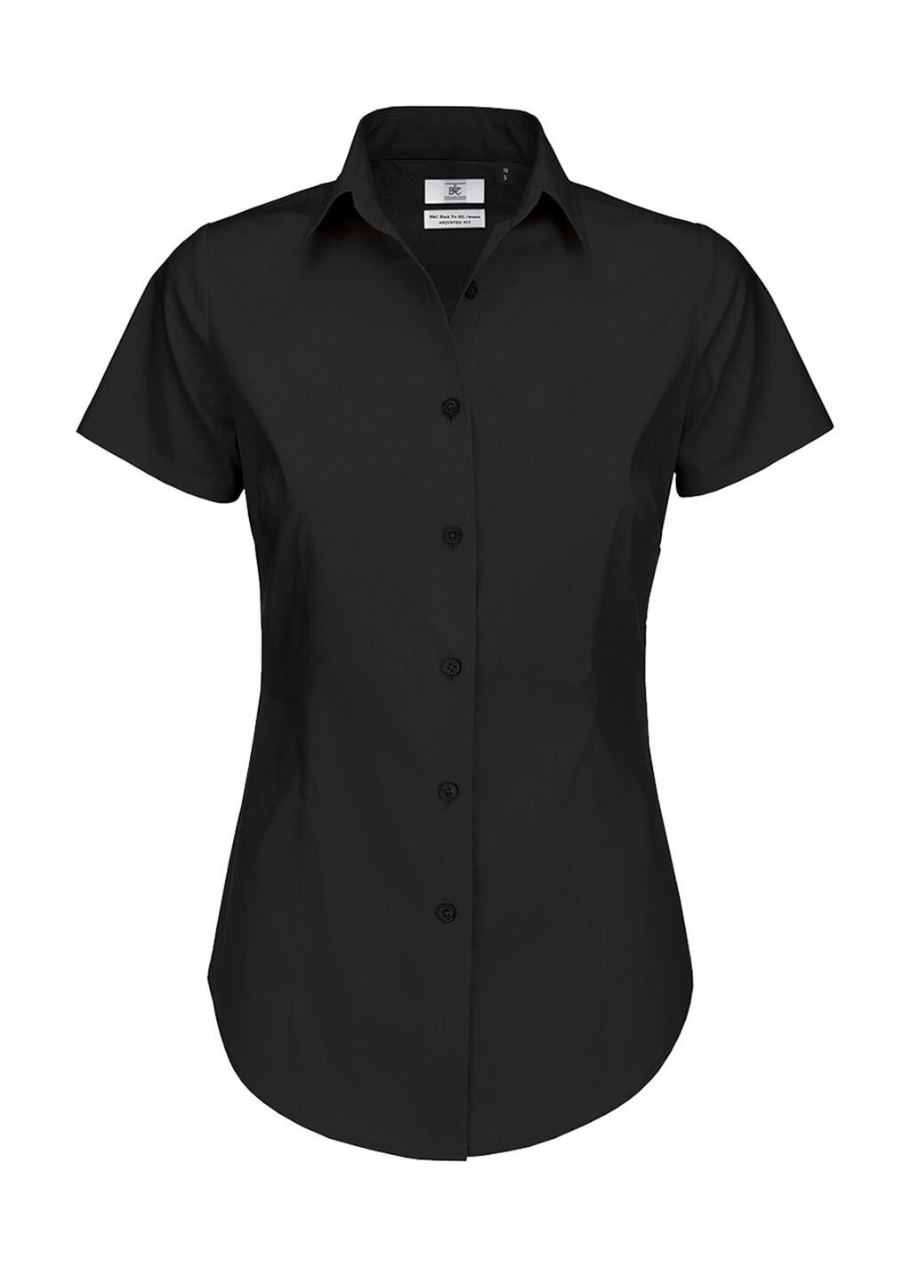 Camisa Popelina Elastán Black Tie M.C. Mujer Black