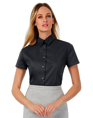B & C Camisa sarga Sharp manga corta mujer