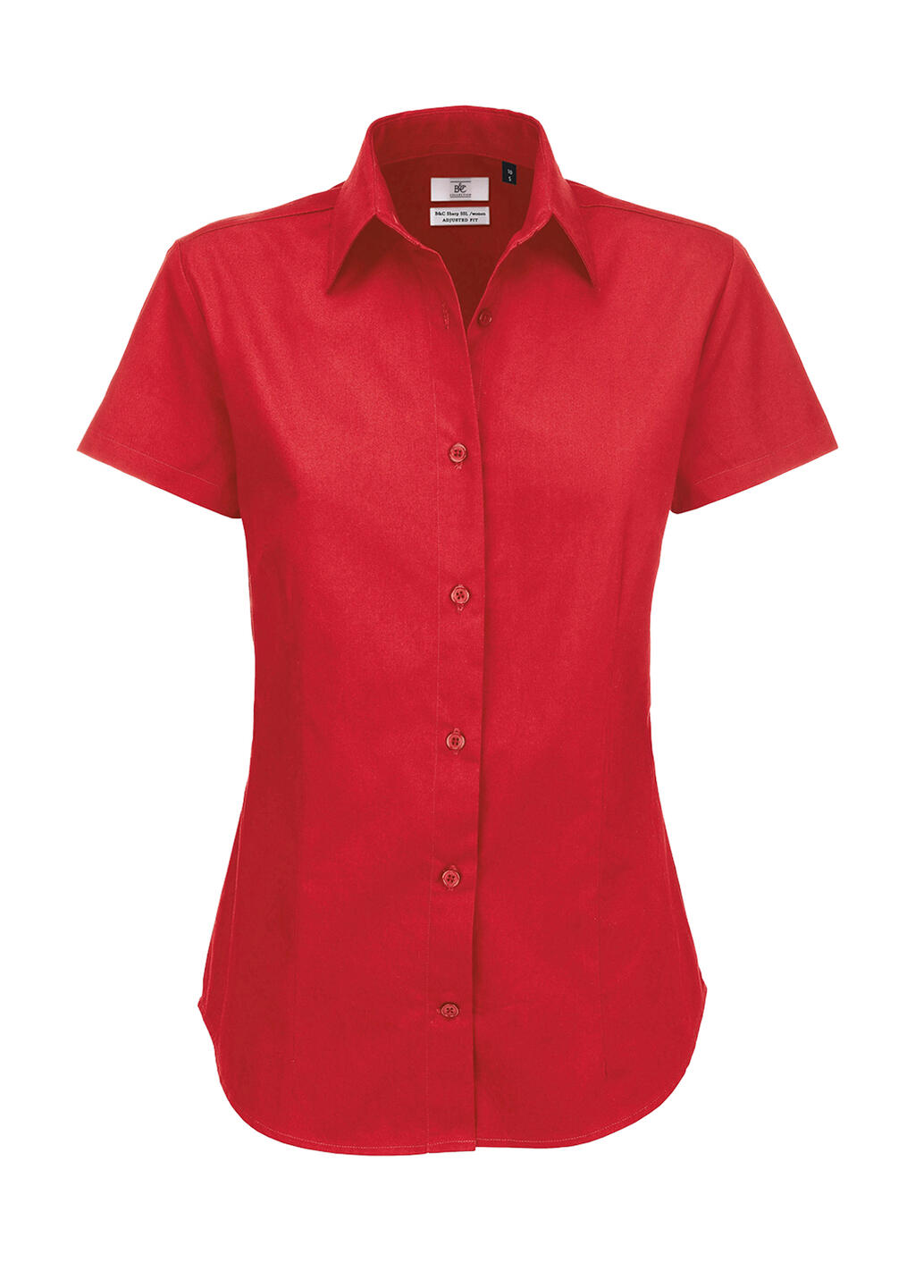 Camisa sarga Sharp manga corta mujer Deep Red
