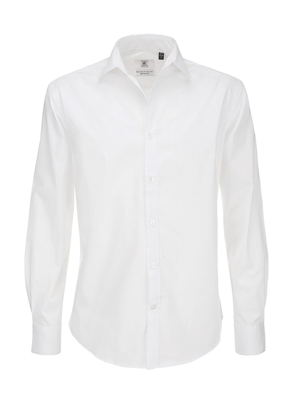 Camisa Popelina Elastán Black Tie LSL/men Shirt White