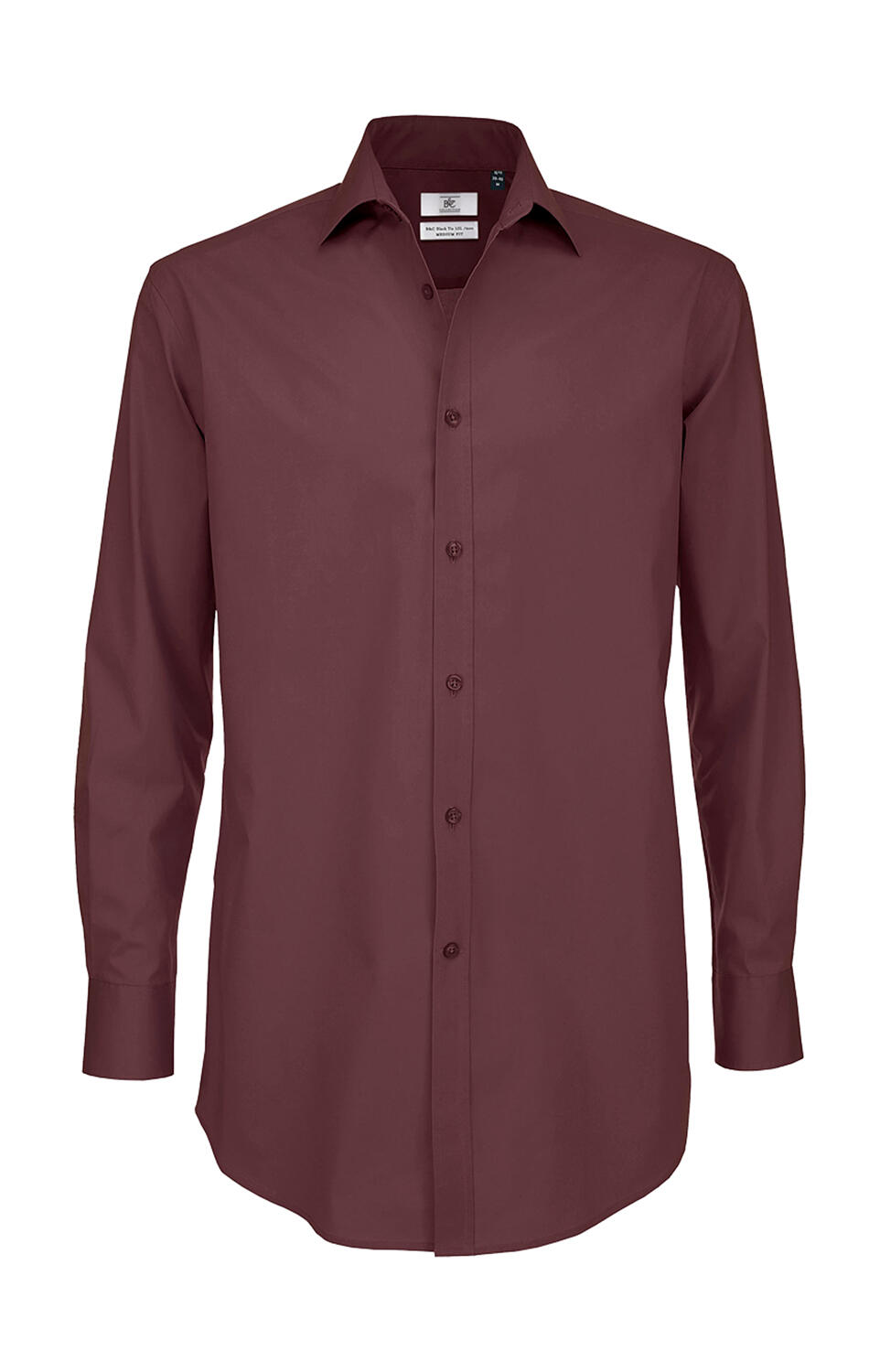 Camisa Popelina Elastán Black Tie LSL/men Shirt Luxurious Red