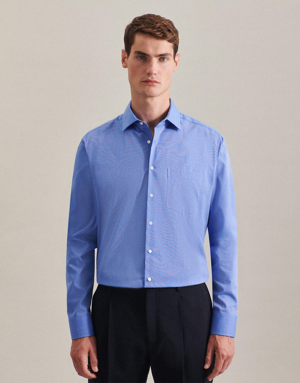 Seidensticker Camisa Kent corte regular manga larga hombre