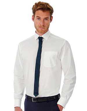 B & C Camisa Heritage LSL/men Poplin Shirt