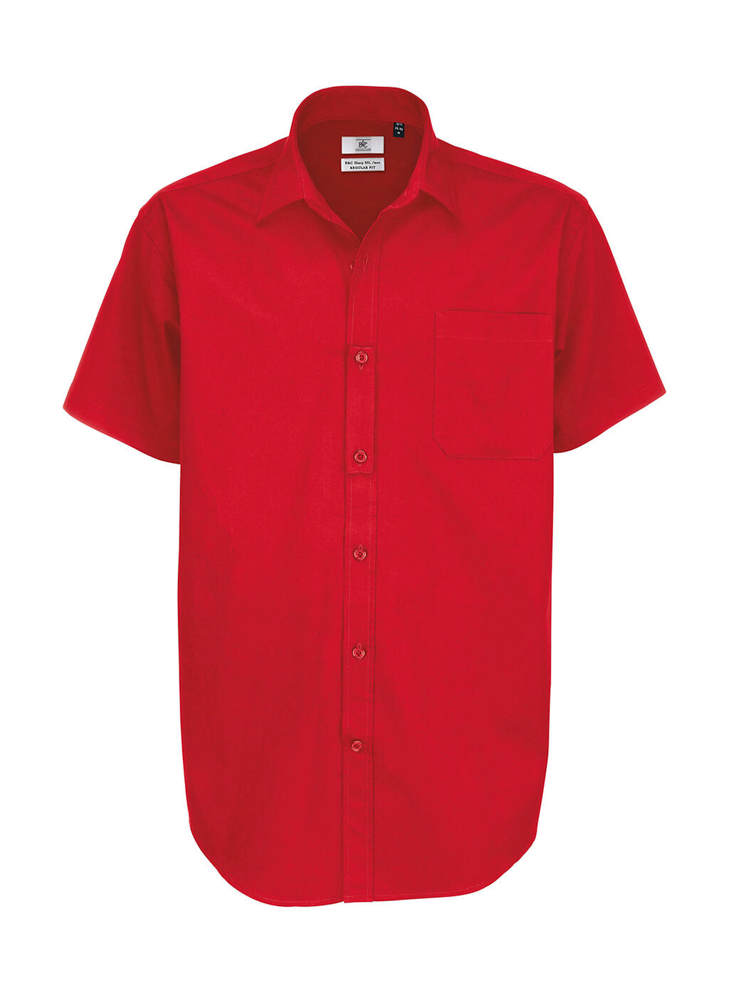 Camisa Sharp SSL/men Twill Shirt Deep Red