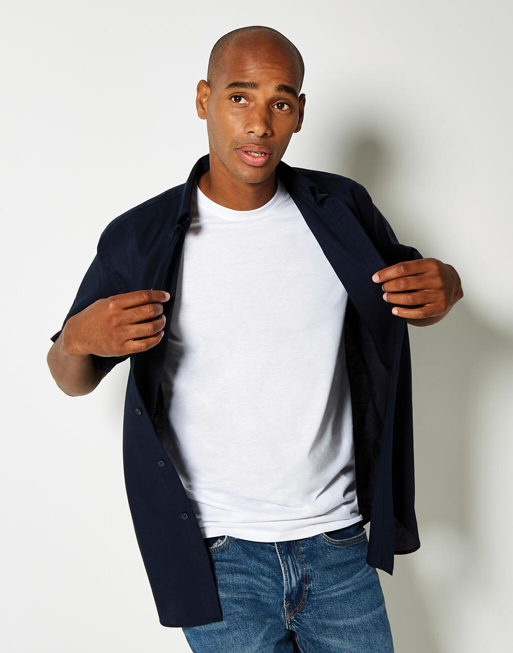  Kustom Kit Camisa Oxford Workwear manga corta hombreotro