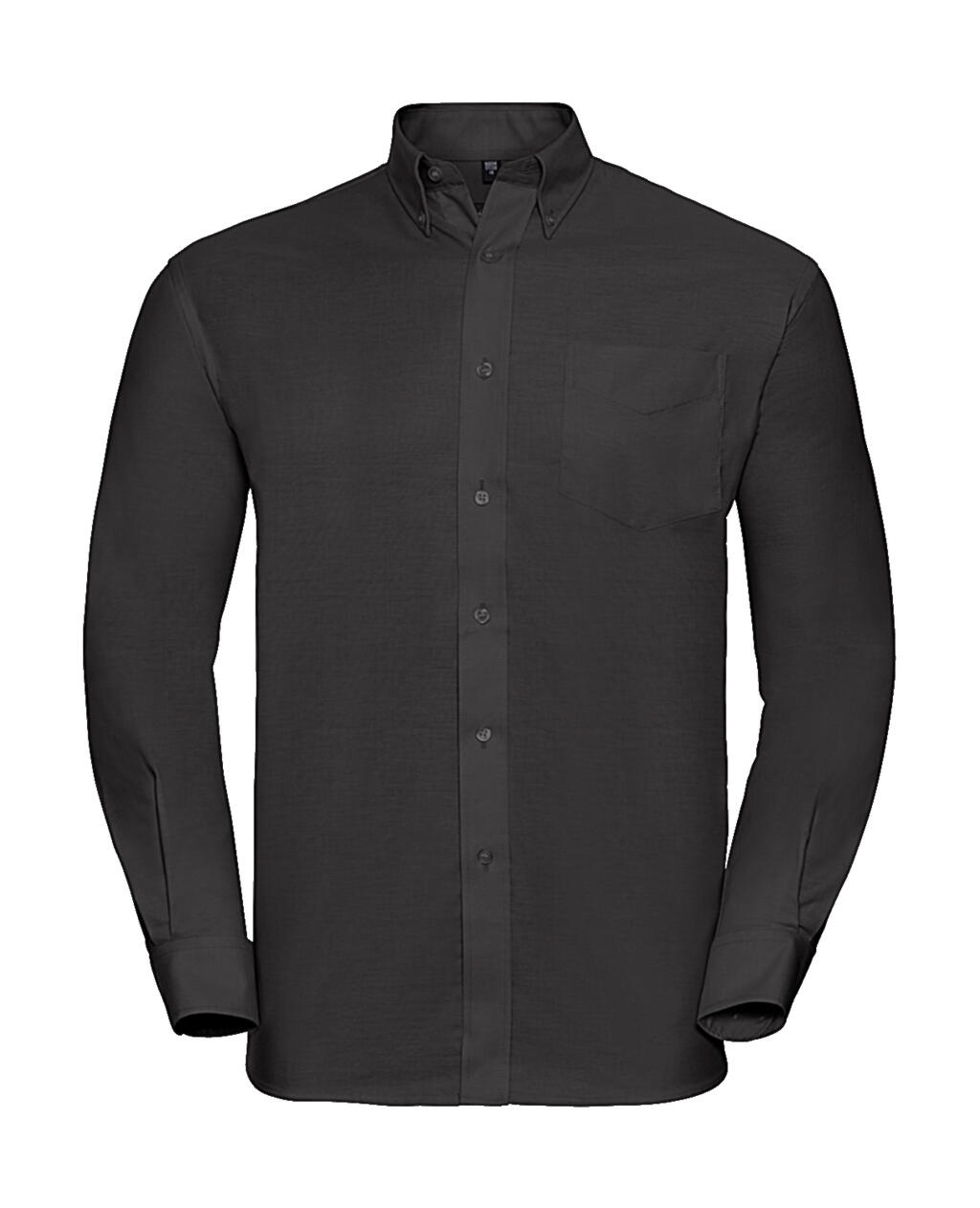 Camisa Oxford manga larga hombre Black