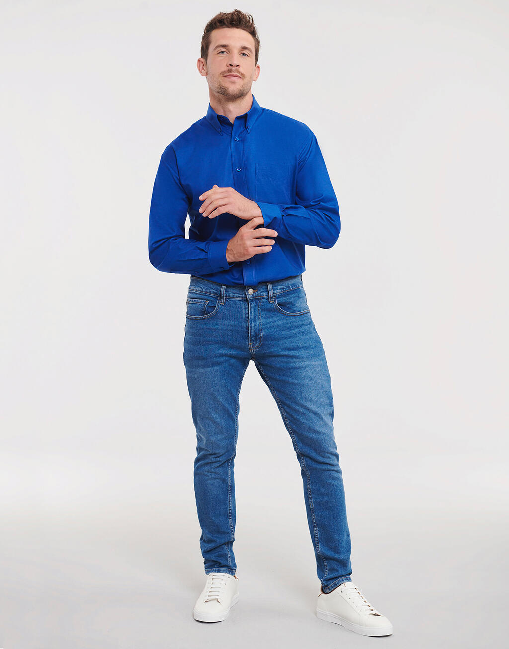  Russell Europe Camisa Oxford manga larga hombreotro