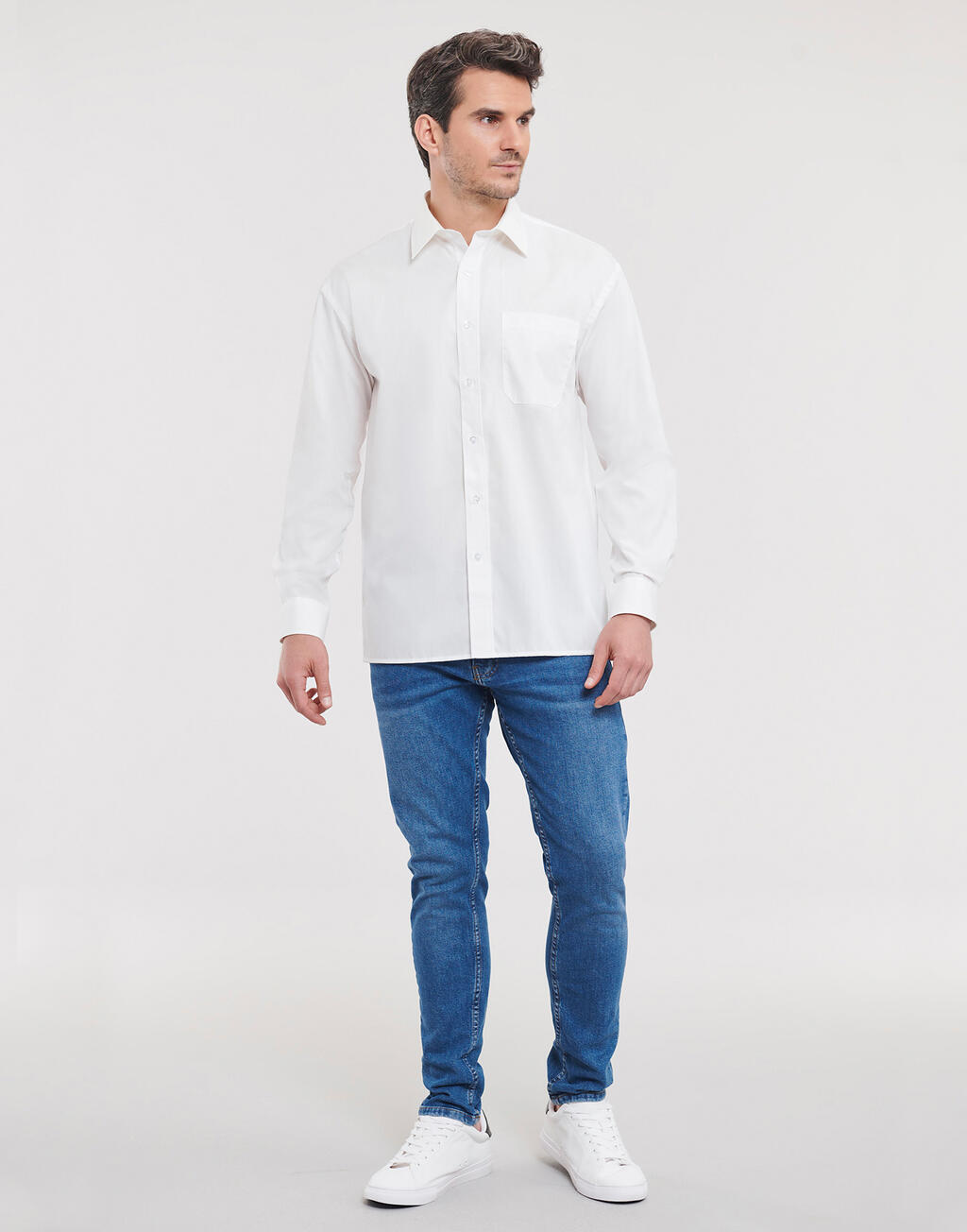  Russell Europe Camisa popelin manga larga hombreotro