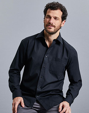 Russell Europe Camisa popelin manga larga hombre