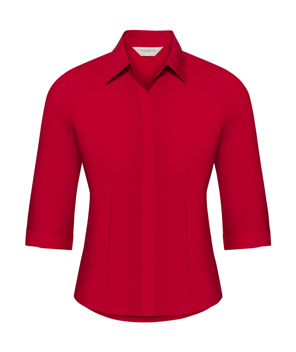 Camisa popelin manga 3/4 Classic Red