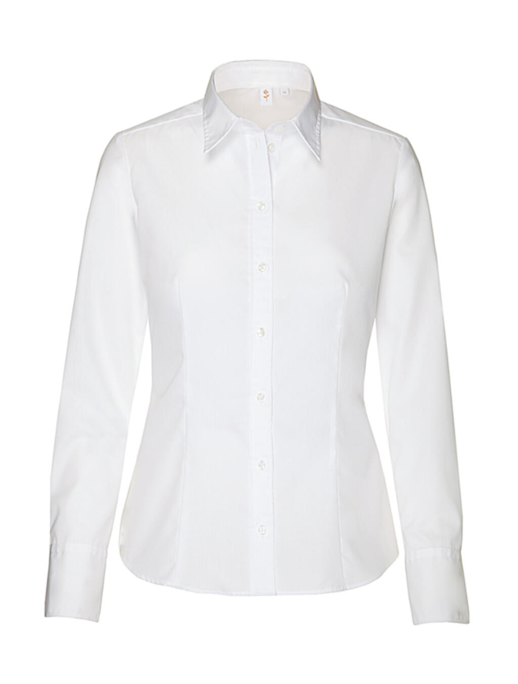 Camisa Kent corte regular manga larga mujer  White