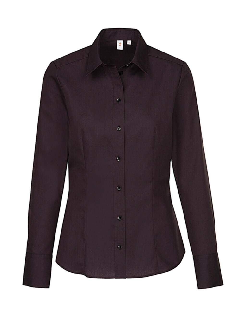 Camisa Kent corte regular manga larga mujer  Black