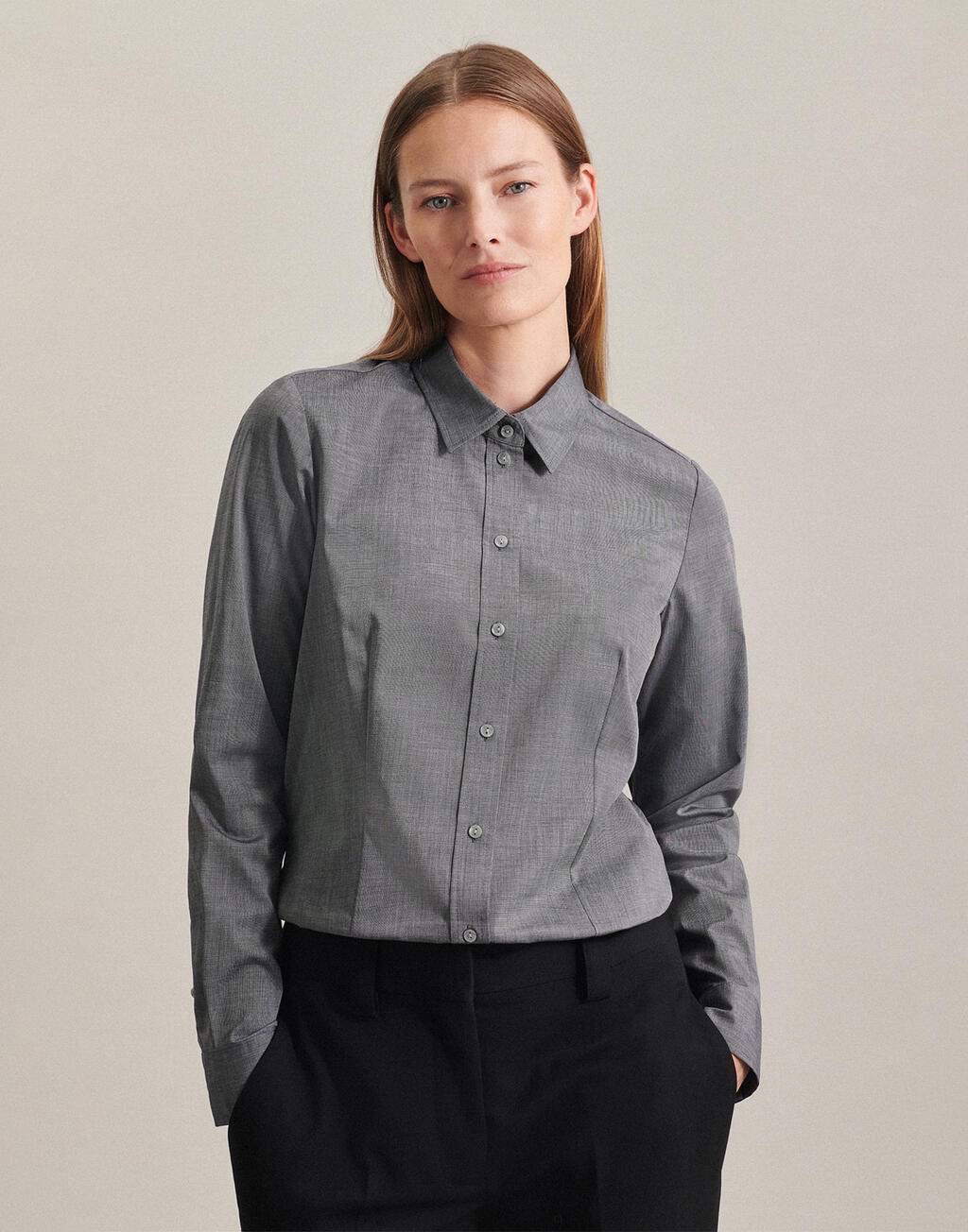  Seidensticker Camisa Kent corte regular manga larga mujer otro