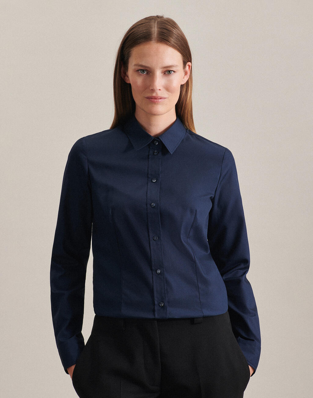  Seidensticker Camisa Kent corte regular manga larga mujer otro