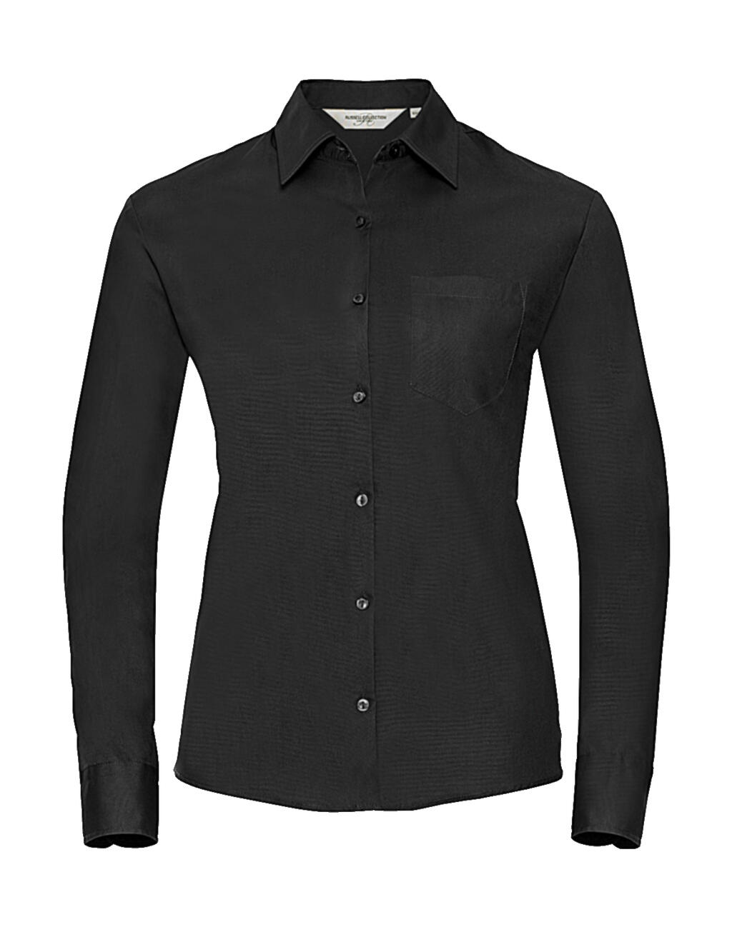 Camisa popelin manga larga Black