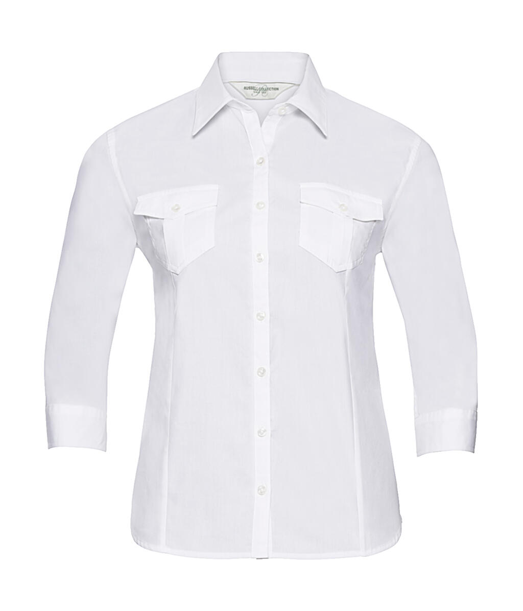Camisa manga 3/4 mujer White
